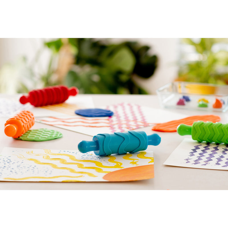 Ready2Learn Paint & Clay Texture Rollers, Assorted Colors, 4/Set (CE-6665)