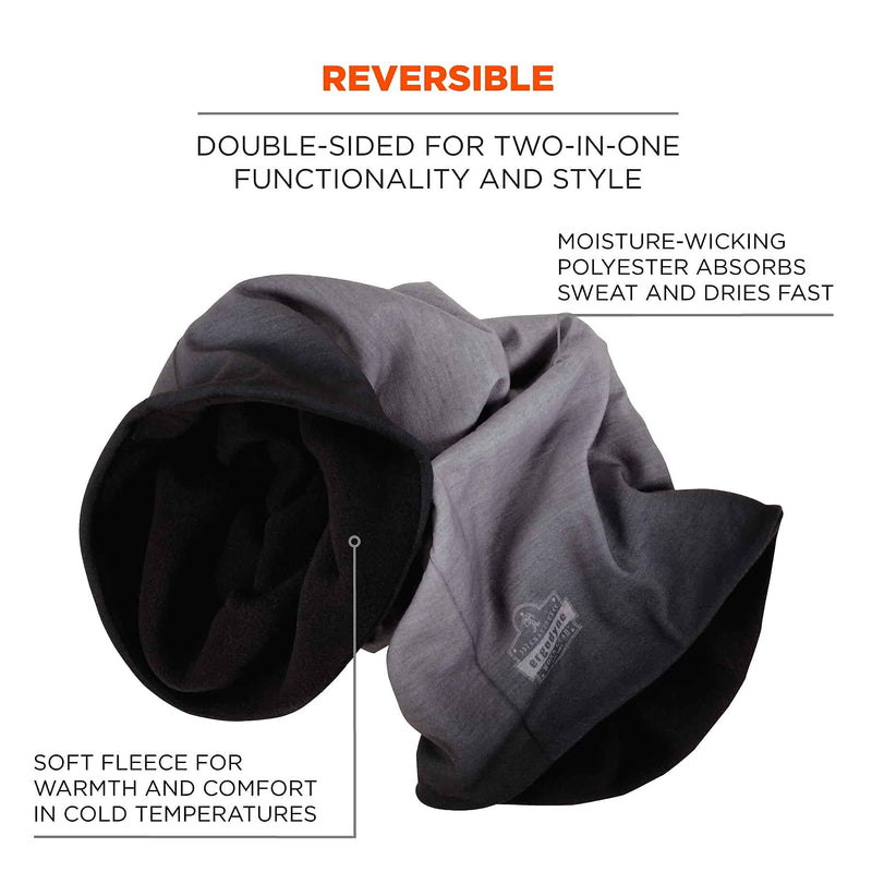 Ergodyne N-Ferno 6491 Insulated Neck Gaiter, Light Gray Fade, One Size (42322)