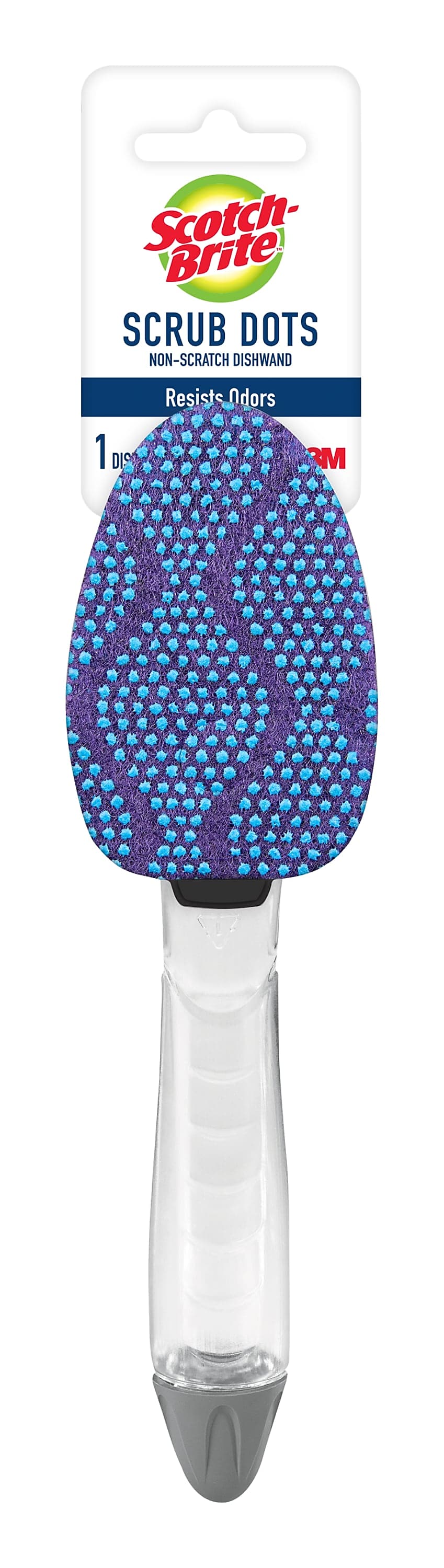 Scotch-Brite Scrub Dots Non-Scratch Dishwand, Blue/Purple (690-4)