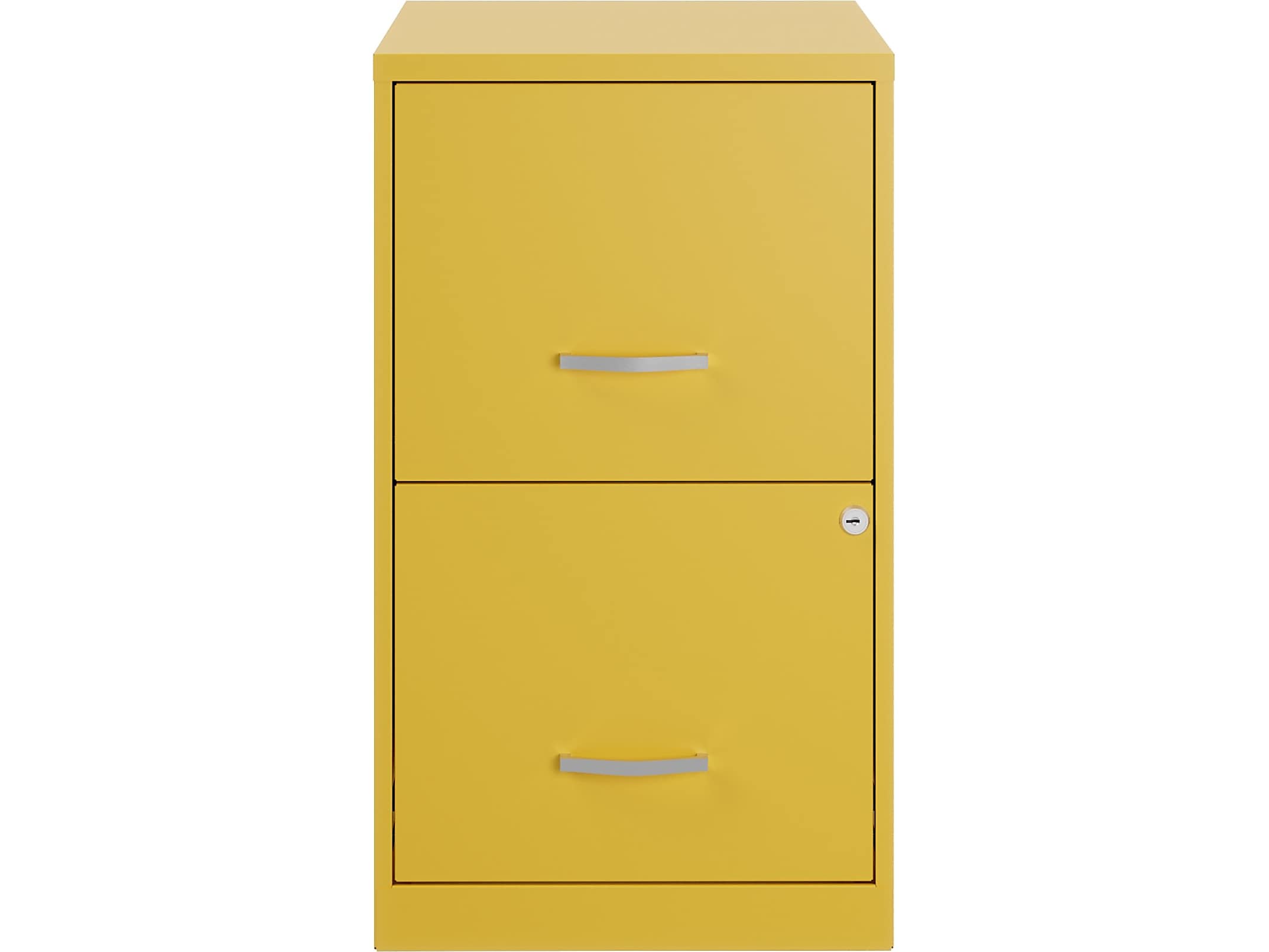 Space Solutions SOHO Smart File 2-Drawer Vertical File Cabinet, Letter Size, Lockable, Goldfinch (25272)