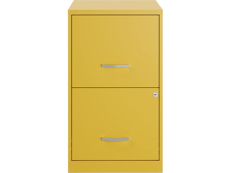 Space Solutions SOHO Smart File 2-Drawer Vertical File Cabinet, Letter Size, Lockable, Goldfinch (25272)
