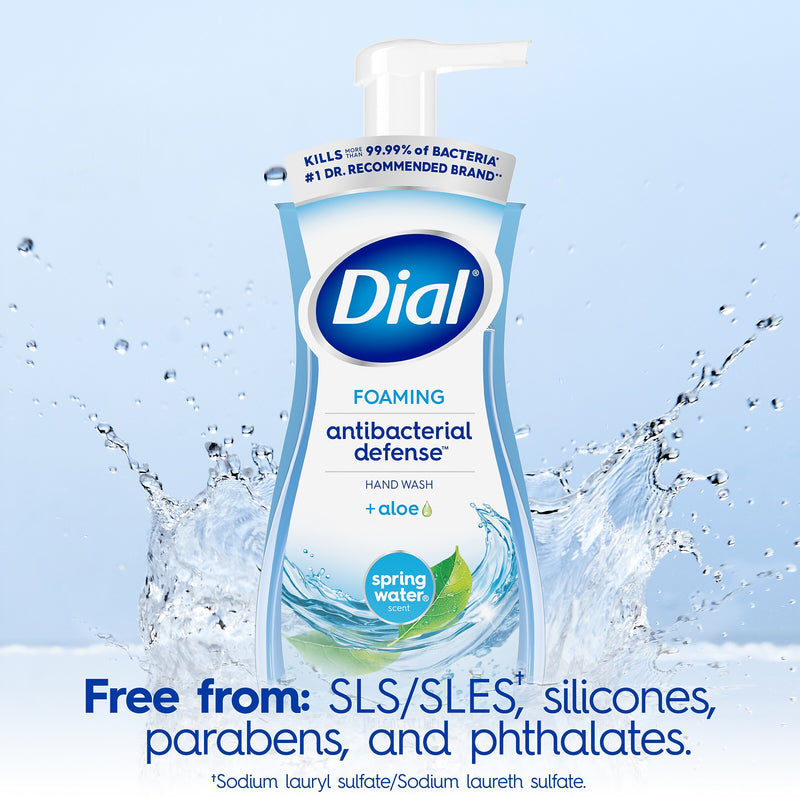 Dial Antibacterial Foaming Hand Soap, Spring Water Scent, 8/Carton (017000347394)