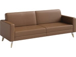 Safco Resi 77" Vinyl Lounge Sofa, Cognac (1730RESFEET4PKCOG)