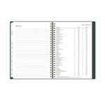 2026 Blue Sky Bespoke Letterpress 5.875" x 8.625" Calendar Year Weekly & Monthly Planner, Deep Forest Green