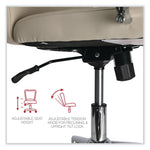 Alera Fixed Arm Leather Task Chair, White (ALEWS4106)