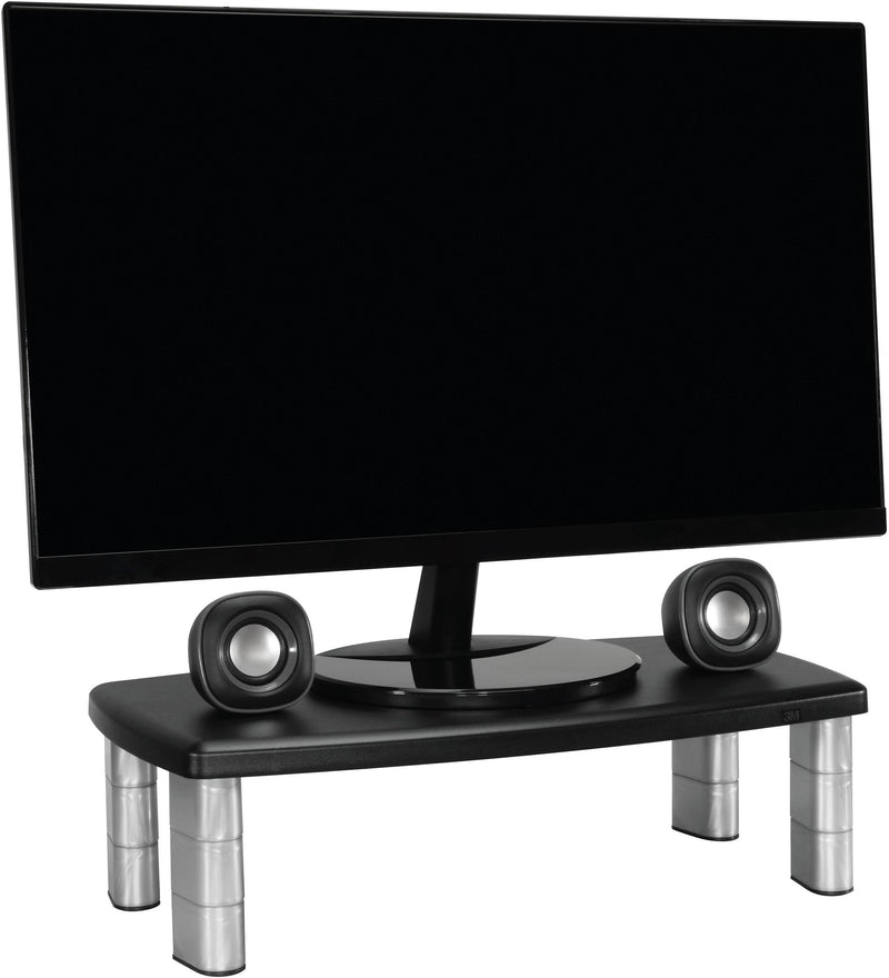 3M Adjustable Monitor Stand, Up to 40 lbs., Black (MS90B)