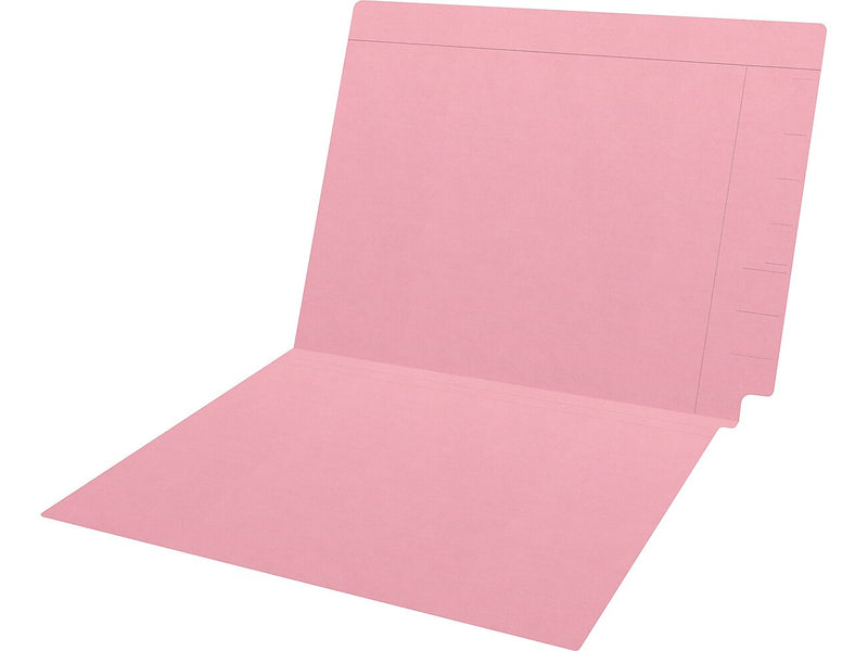 Medical Arts Press Kardex Match Reinforced End Tab File Folder, Straight Cut, Letter Size, Pink, 100/Box (S-09482-PNK)