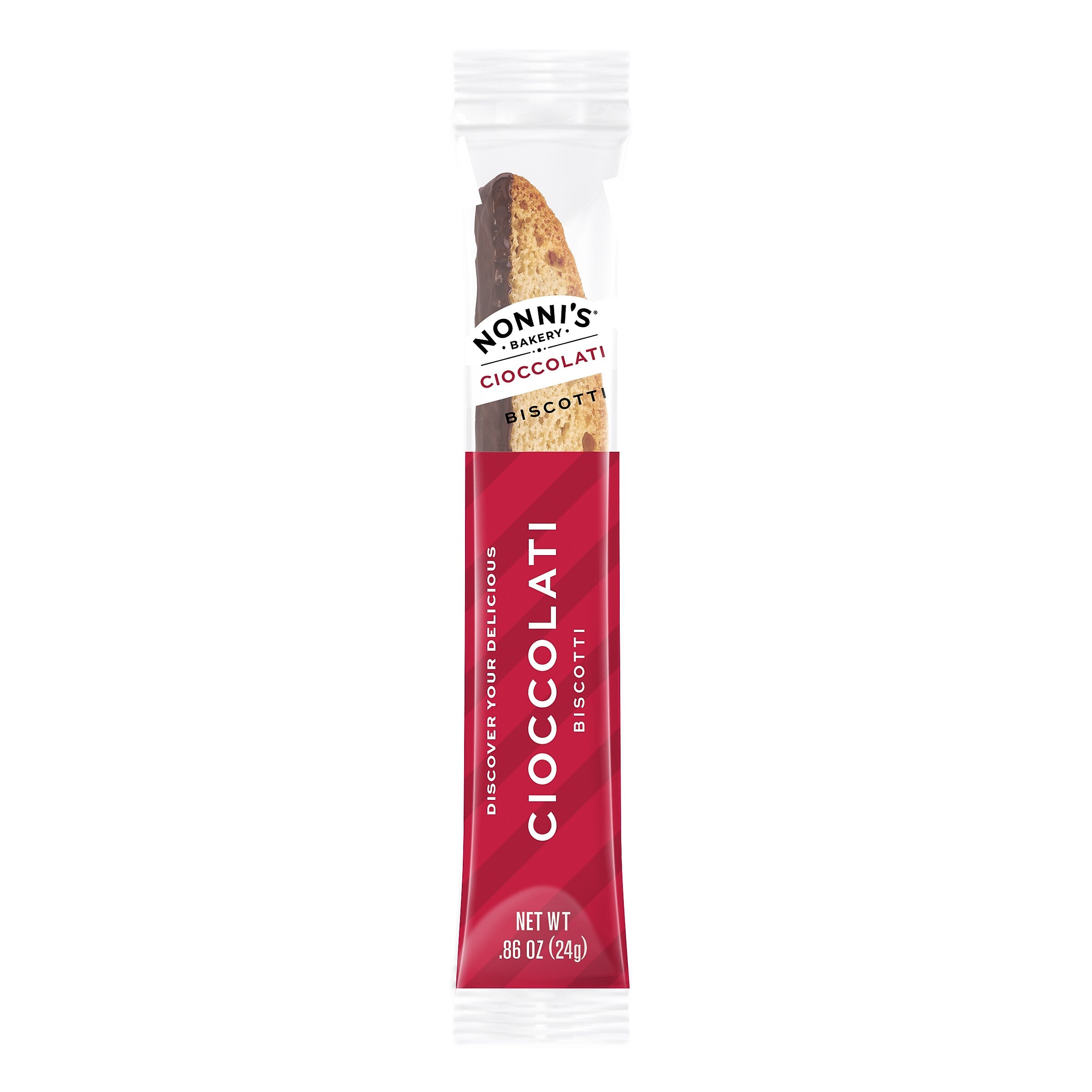 Nonni's Cioccolati Biscotti Carton, 21.5 oz., 25/Box (NSD97651)
