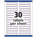 Avery TrueBlock Laser/Inkjet File Folder Labels, 2/3" x 3-7/16", White/Purple, 750 Labels/Pack (5666)