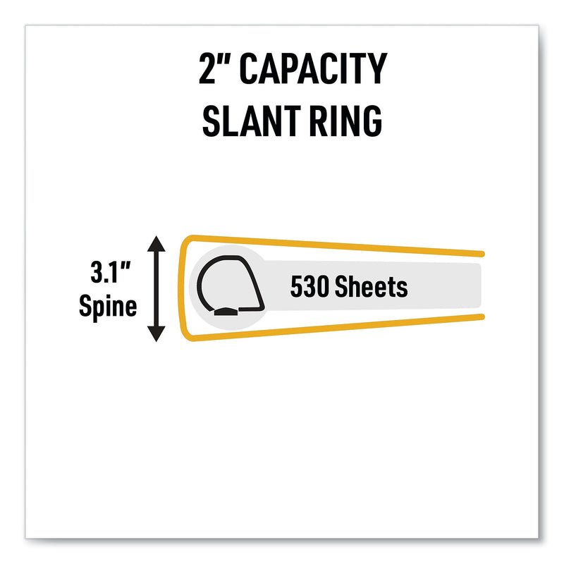 Avery UltraDuty Safety Data Sheet Binders with Chain, 3 Rings, 2" Capacity, 11 x 8.5, Yellow/Red
