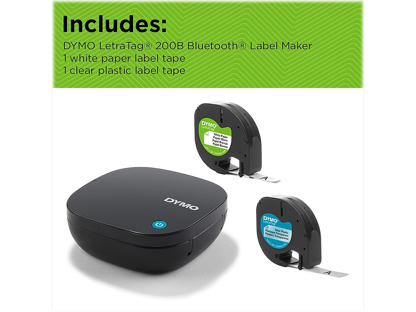 Dymo LetraTag 200B Portable Thermal Bluetooth Label Maker, Black (2179979)