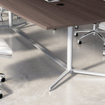 Bush Business Furniture 72"W x 36"D Boat Shaped Conference Table, Storm Gray (99TBM72SGSVK)