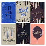 "Mod Occasions" Blank Assorted Pack w/ Fastick® Envelopes, 24/PK