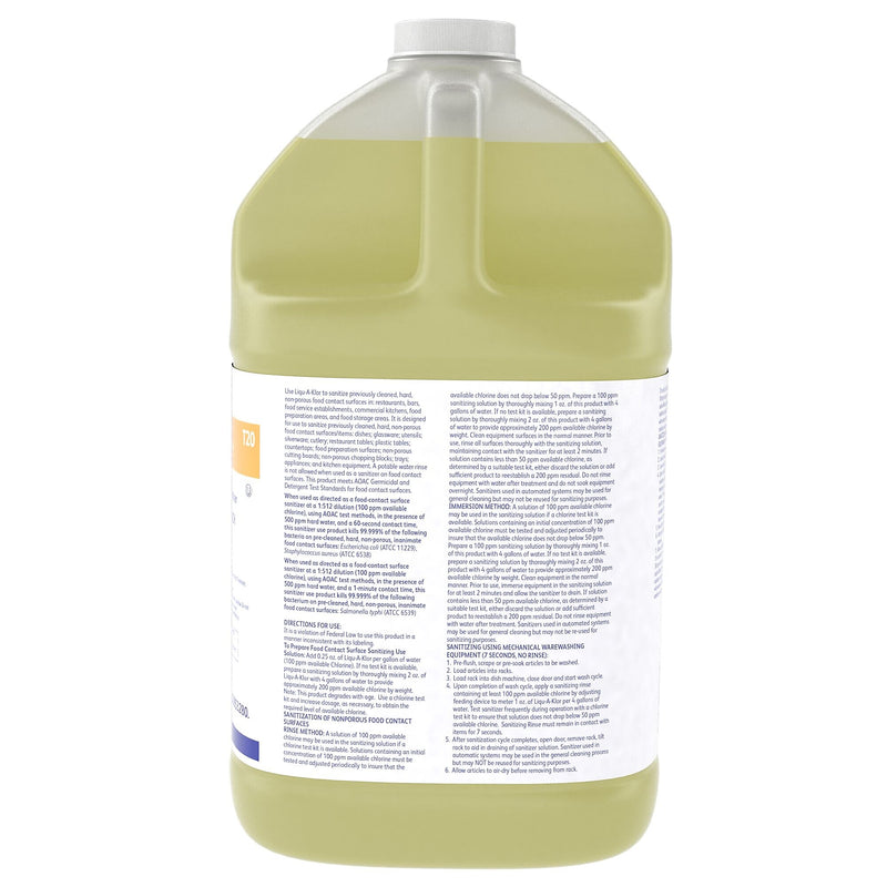 Liqu-A-Klor Liquid-Bactericide Disinfectant and Sanitizer, 1 Gallon, 4/Carton (02853280)