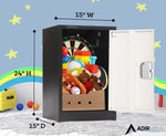 AdirOffice 24"H Single Tier Black/White Storage Locker (ADI629-02-B-W-DL)