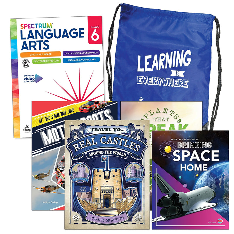 Spectrum Language and Literacy Backpack, Grade 6 Workbook, 6/Set (CD-745415)