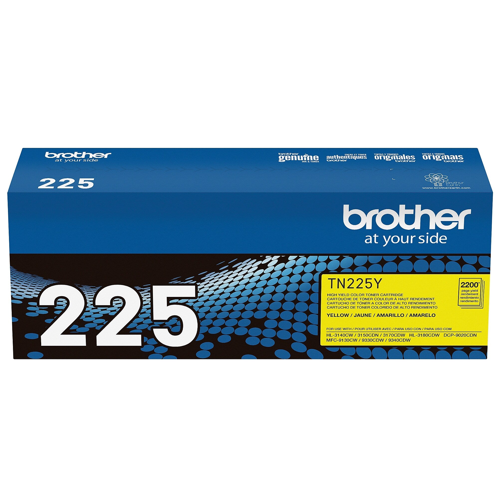 Brother TN-225 Yellow High Yield Toner Cartridge   (TN225Y)