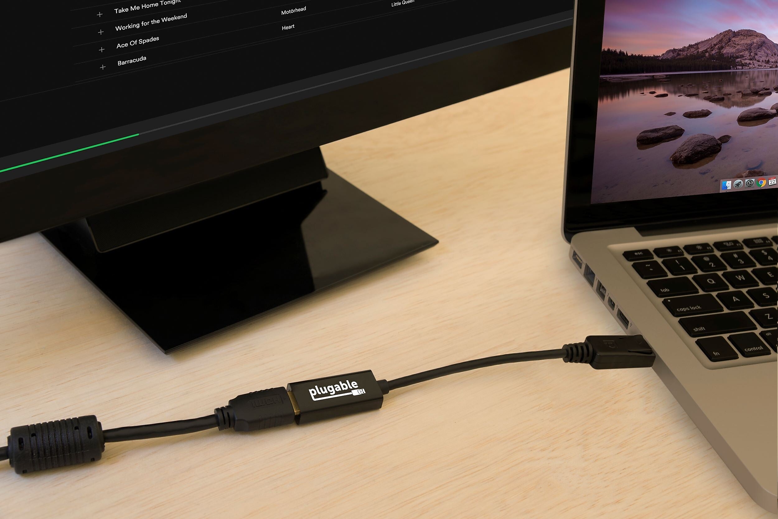 Plugable Display Port to HDMI Adapter, Male to Female, Black (DPM-HDMIF)