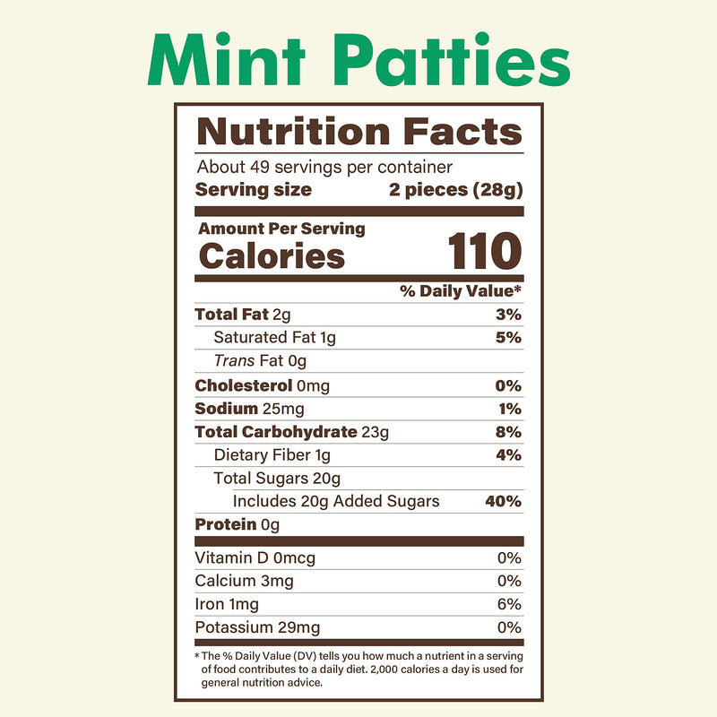 Pearson's Patties Dark Chocolate Mint Candy Bar, 3 lbs., 175/Carton (209-00558)