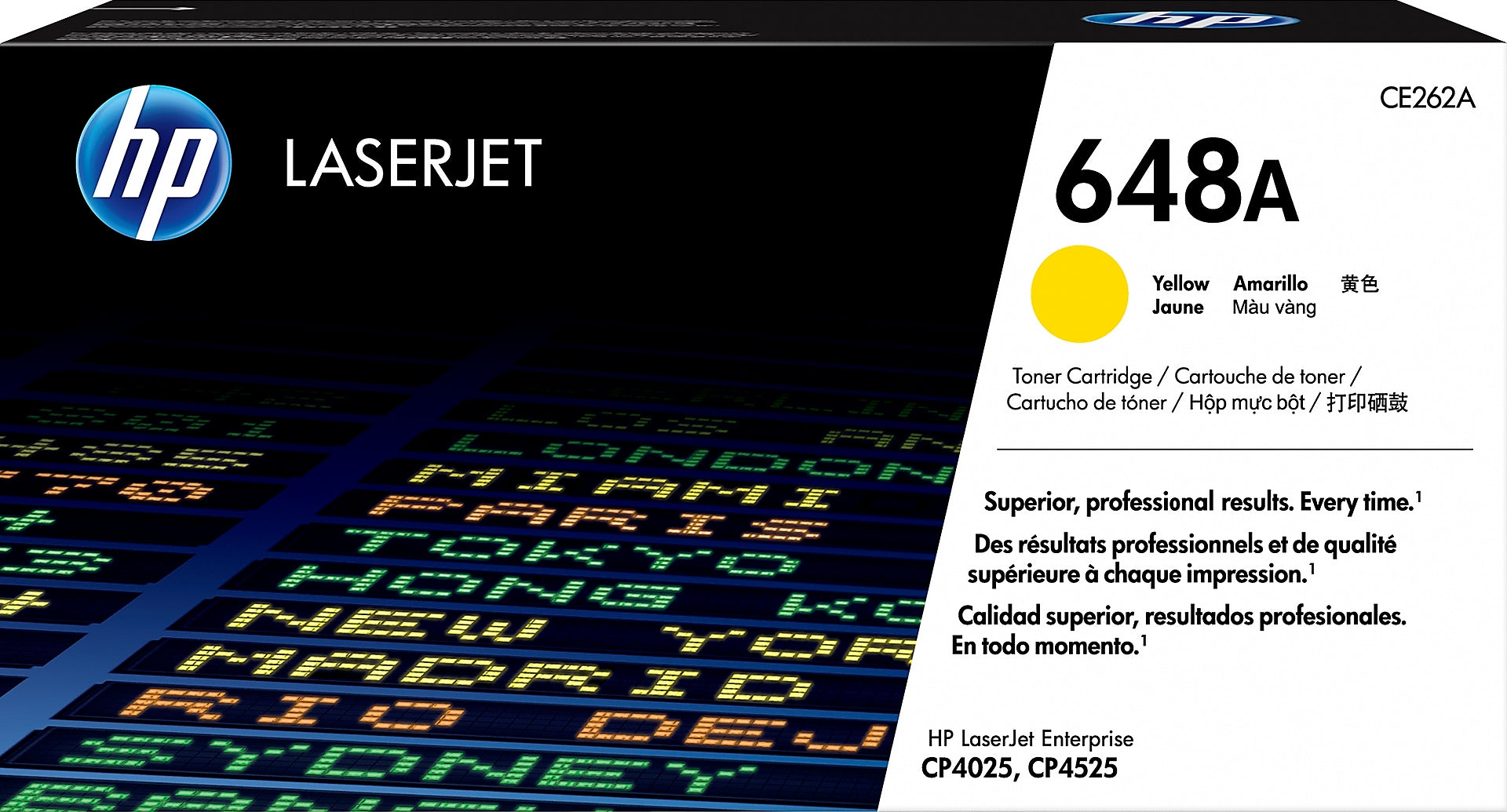 HP 648A Yellow Standard Yield Toner Cartridge, Prints Up to 11,000 Pages (CE262A)