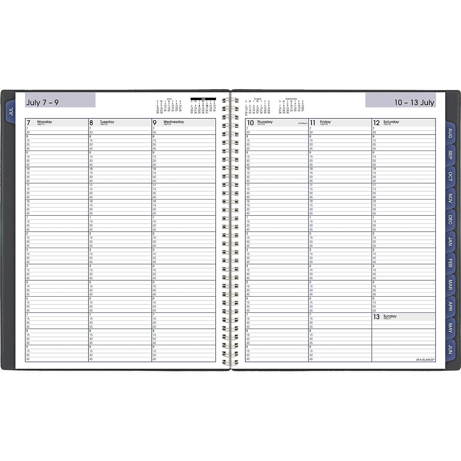 2025-2026 AT-A-GLANCE DayMinder 8.5" x 11" Academic Year Weekly & Monthly Planner, Plastic Cover, Charcoal (AYC520-45-26)