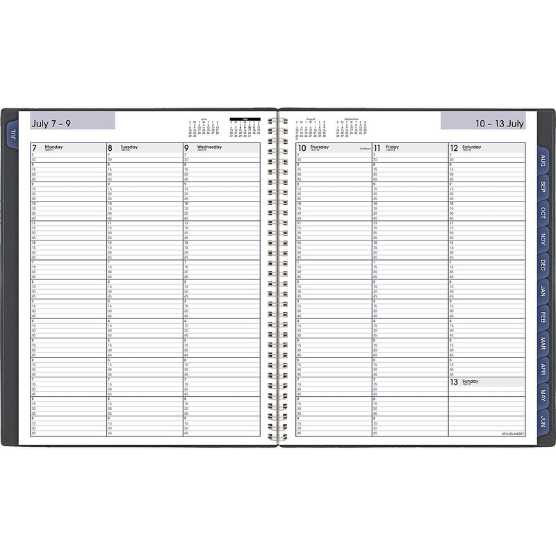 2025-2026 AT-A-GLANCE DayMinder 8.5" x 11" Academic Year Weekly & Monthly Planner, Plastic Cover, Charcoal (AYC520-45-26)