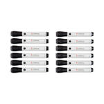 U Brands U-Defense Dry-Erase Markers, Broad Chisel Tip, Black, 12/Pack