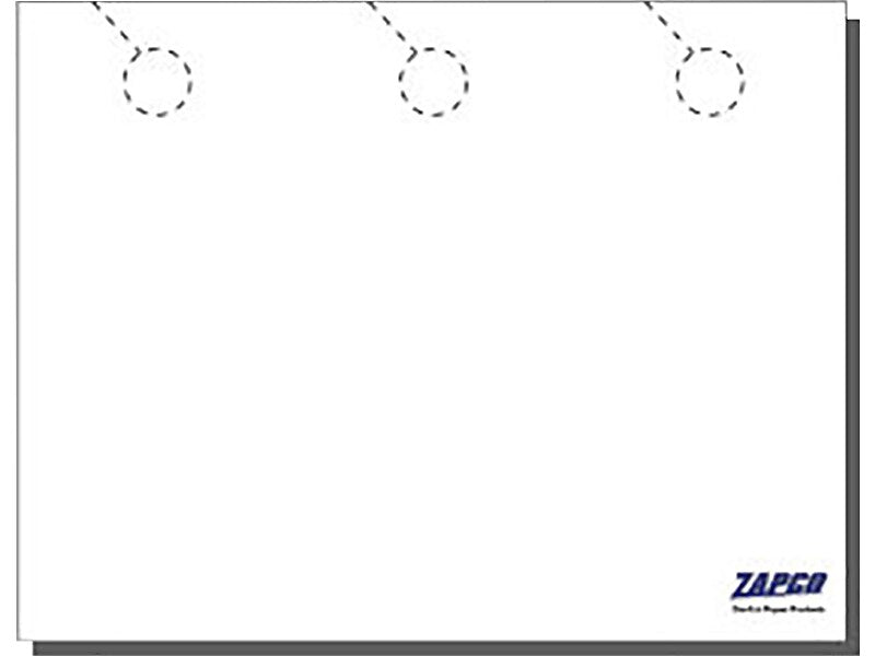 Zapco 3-Up Door Hanger, 8.5" x 11", Vellum Bristol White, 50/Pack (212-50FWH23D)