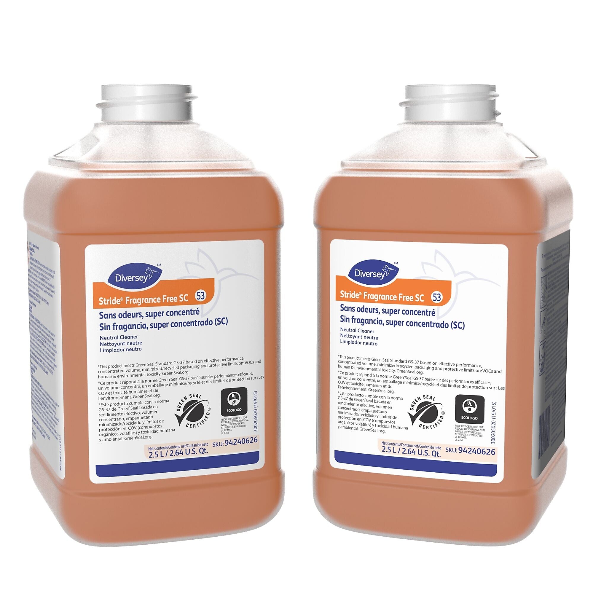Stride Fragrance-Free All-Purpose Cleaners & Spray, 2.5 Gallons, 2.5 Liter, 2/Carton (94240626)