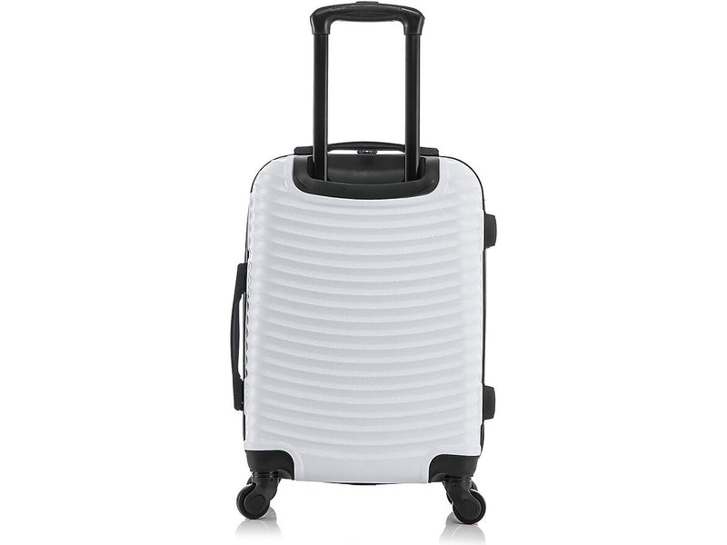 DUKAP Adly 20" Hardside Suitcase, 4-Wheeled Spinner, TSA Checkpoint Friendly, White (DKADL00S-WHI)