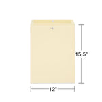 Staples Extra-Heavyweight Clasp & Moistenable Glue #15 1/2 Catalog Envelope, 12" x 15 1/2", Beige, 100/Box (ST122150-CC)