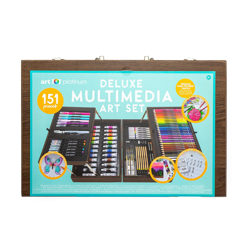Art 101 Deluxe Multimedia Wood Art Set, Assorted Colors, 151/Pack (55142MB)
