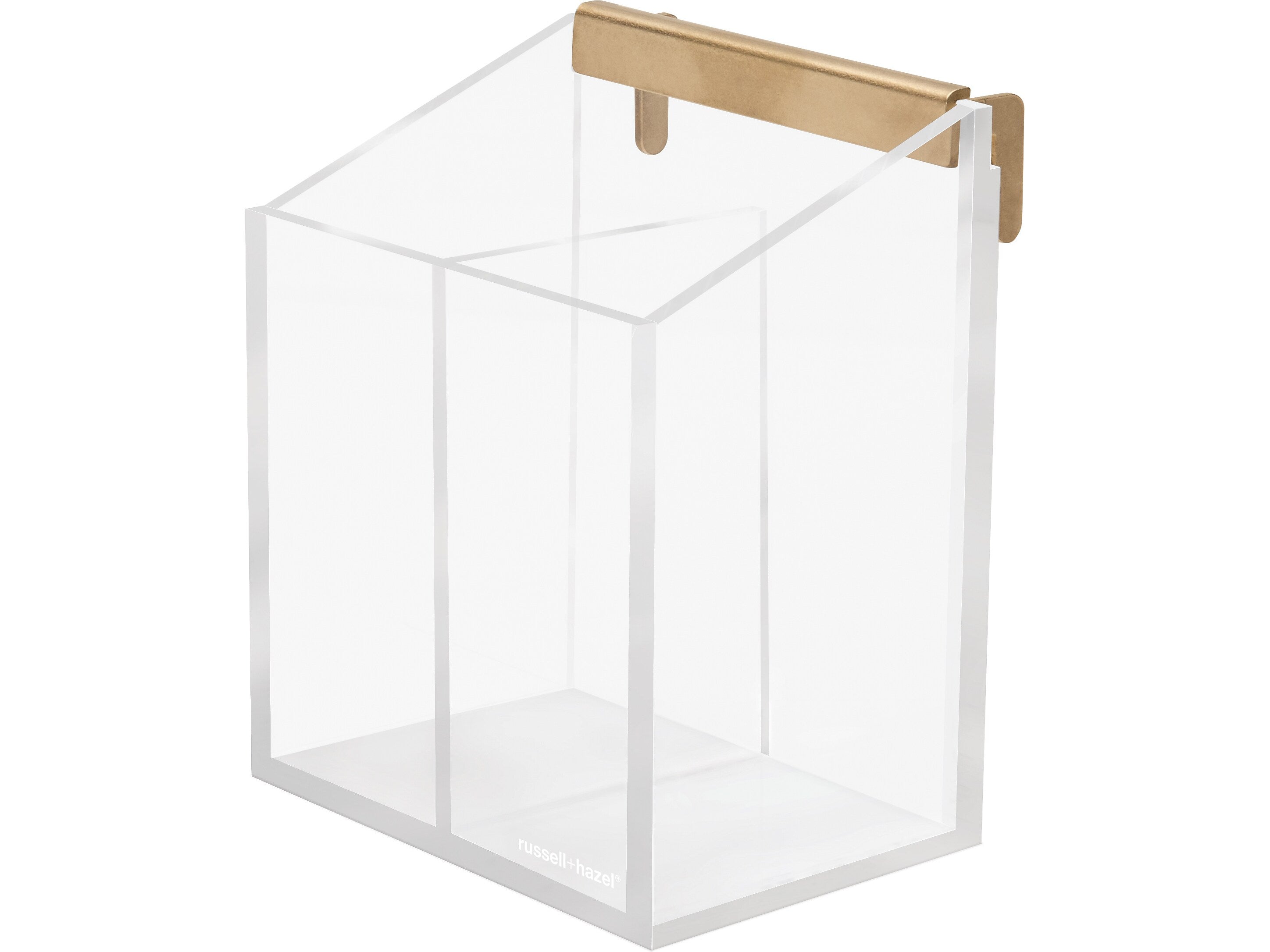 Russell+Hazel 3-Piece Wall Organizer Set, Acrylic/Brass, Clear/Gold (87847)