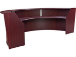 Regency Marque 144"W Curved Reception Desk Workstation, Mahogany (77293MH)