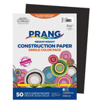 Prang 9" x 12" Construction Paper, Black, 50 Sheets/Pack (P6303-0001)