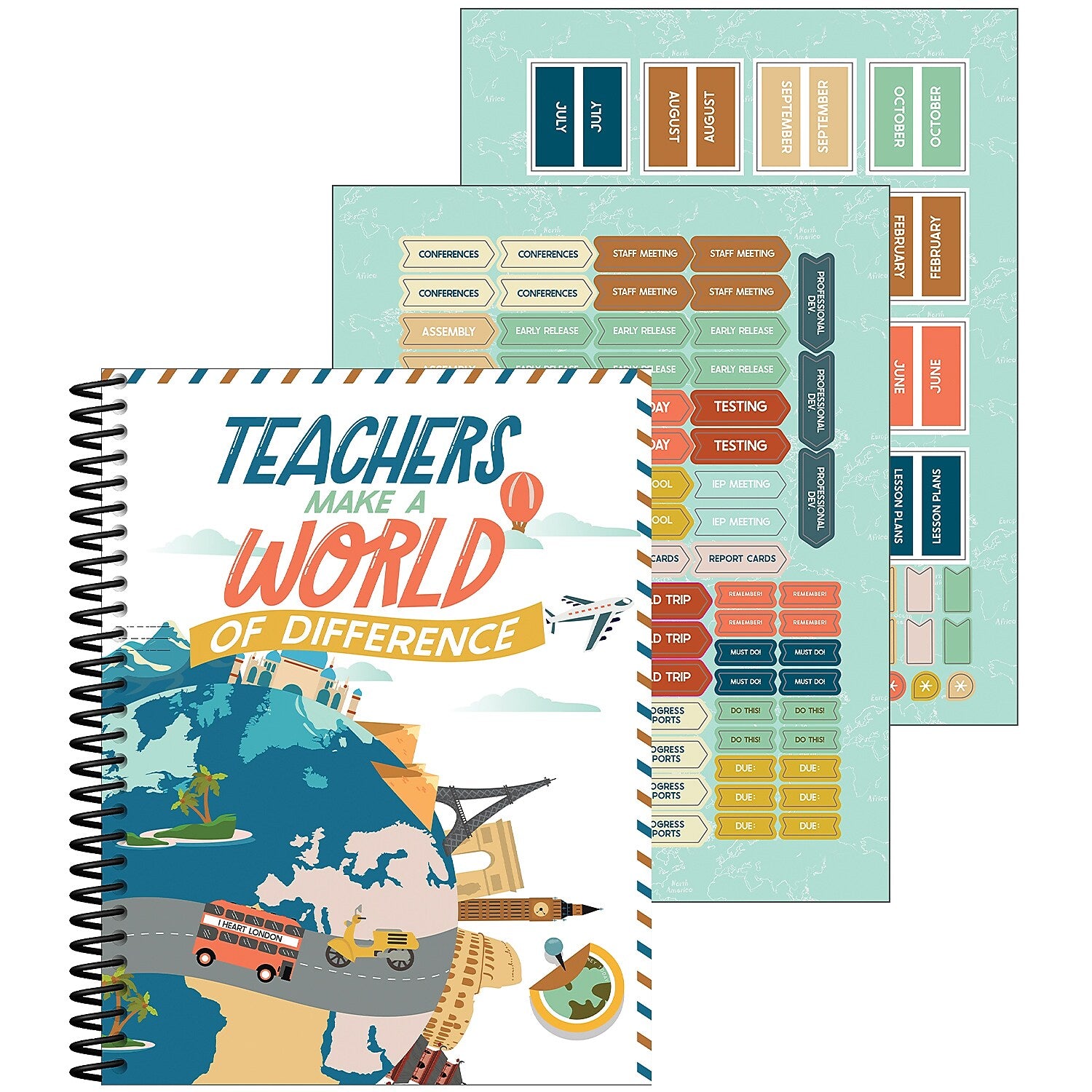 Carson Dellosa Education Let's Explore Undated Lesson Planner, 10.9" x 8.9", 128 Pages (CD-105035)