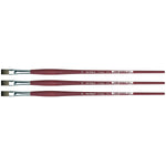 da Vinci COLLEGE Oil and Acrylic Synthetic Student Flat Brush, 3 Brushes/Pack (DVXVA874010-3)