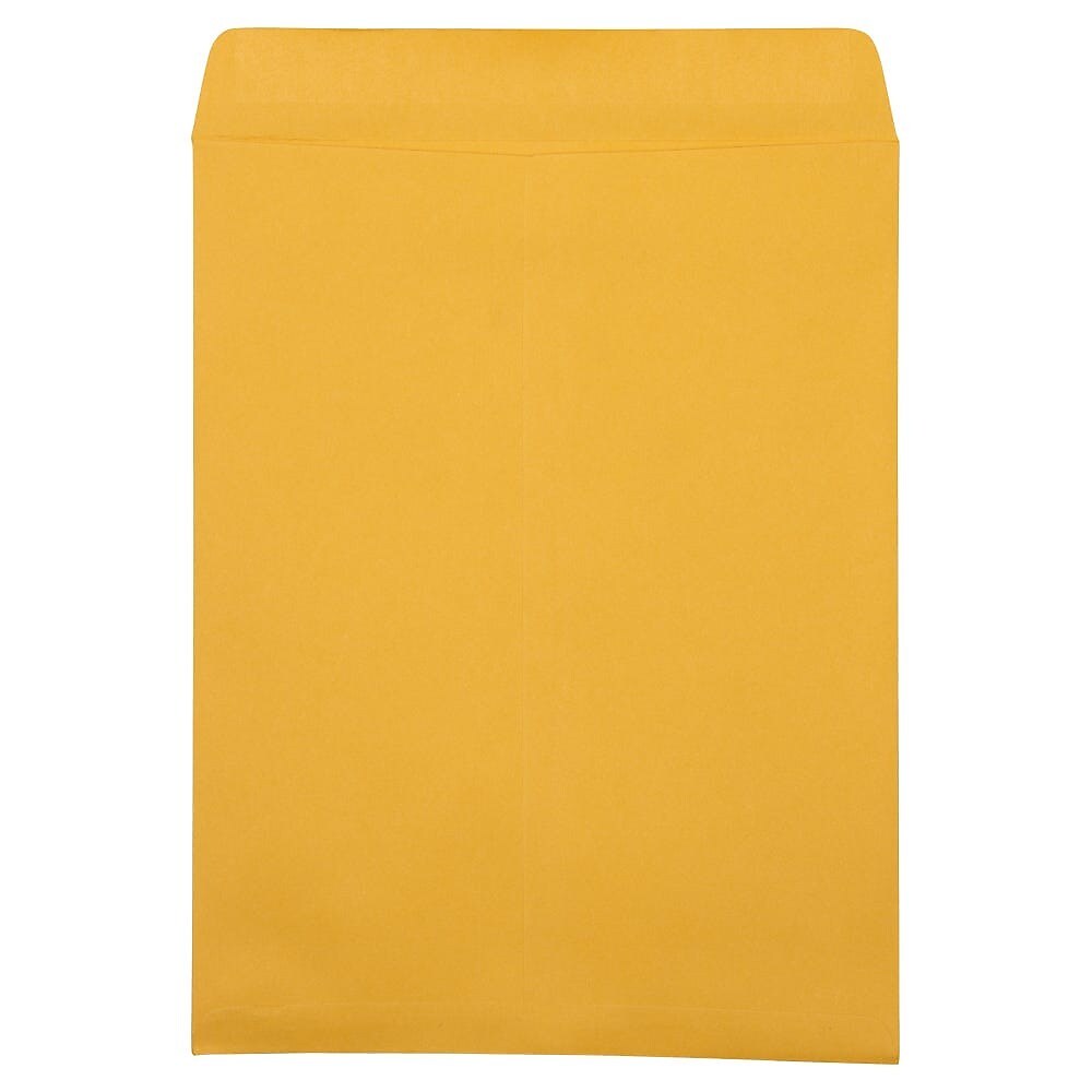 JAM Paper Booklet Envelope 10" x 13", Brown Kraft, 50/Pack (4153i)