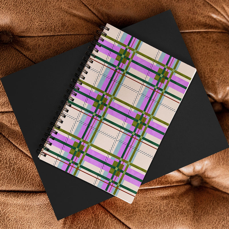 DENY Designs Colorful Stripes Fusion 1-Subject Professional Notebooks, 5.5" x 8.25", Dotted, 60 Sheets (89123-NOBS01)