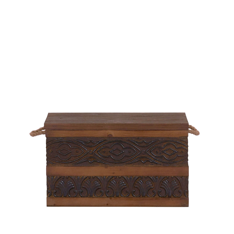 Household Essentials Decorative Wood Chest (9549-1)