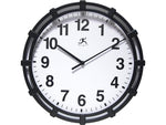Infinity Instruments Skipper Wall Clock, Plastic/Glass, 16"Dia. (20309BK-4547)