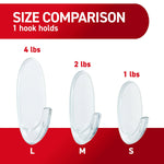 Command Medium Hooks Cabinet Pack, 2 lb., Clear, 50/Pack (17091CABPK)