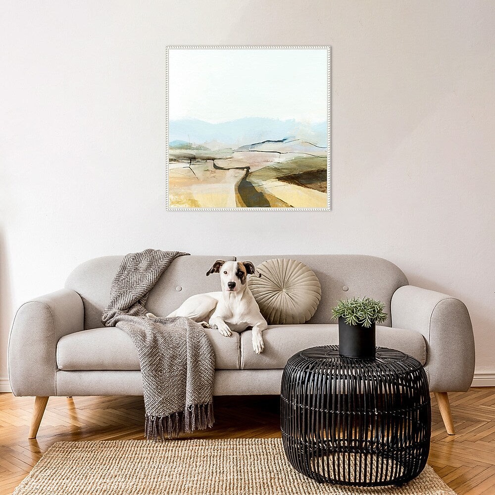 Amanti Art Country View by Dan Hobday Framed Canvas Wall Art Print, 30" x 30" (A42678302513)