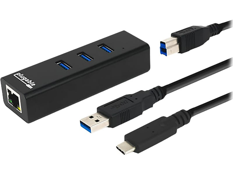 Plugable 3-Port USB 3.0 Hub, Black (USB3-HUB3ME)