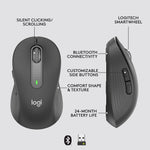 Logitech Signature M650 for Business Wireless Optical USB Mouse, Graphite (910-006272)