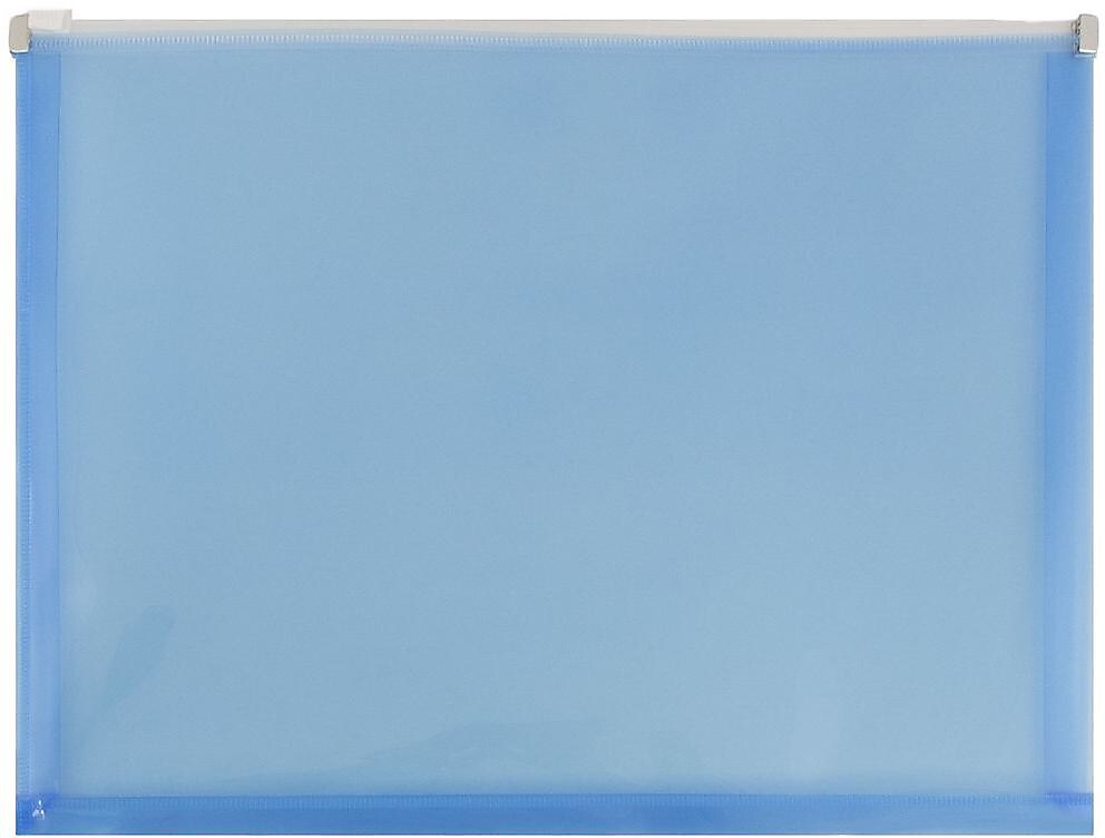 JAM Paper Premium Plastic Document File, 1 Pocket, Letter, Blue, 3/Pack (218Z1bux3)