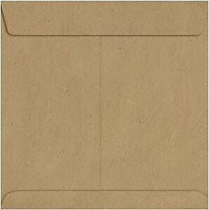 JAM Paper Self Seal Nonstandard Envelope, 8 1/2" x 8 1/2", Brown Kraft, 250/Pack (8575-GB-250)