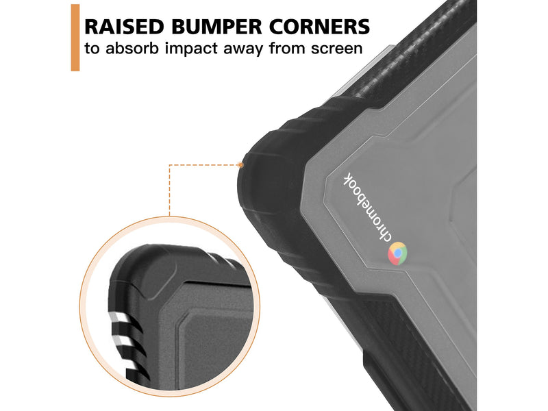 TechProtectus ShockProof 11.6" Laptop Case for Lenovo 100e/100w Gen 3 Chromebook, Shock-Absorbing, Black (TP-LN-100E3)