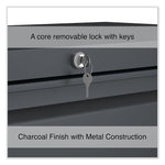 Alera 4-Drawer Lateral File Cabinet, Letter/Legal Size, Lockable, 52.5"H x 42"W x 18.63"D, Charcoal (ALEHLF4254CC)