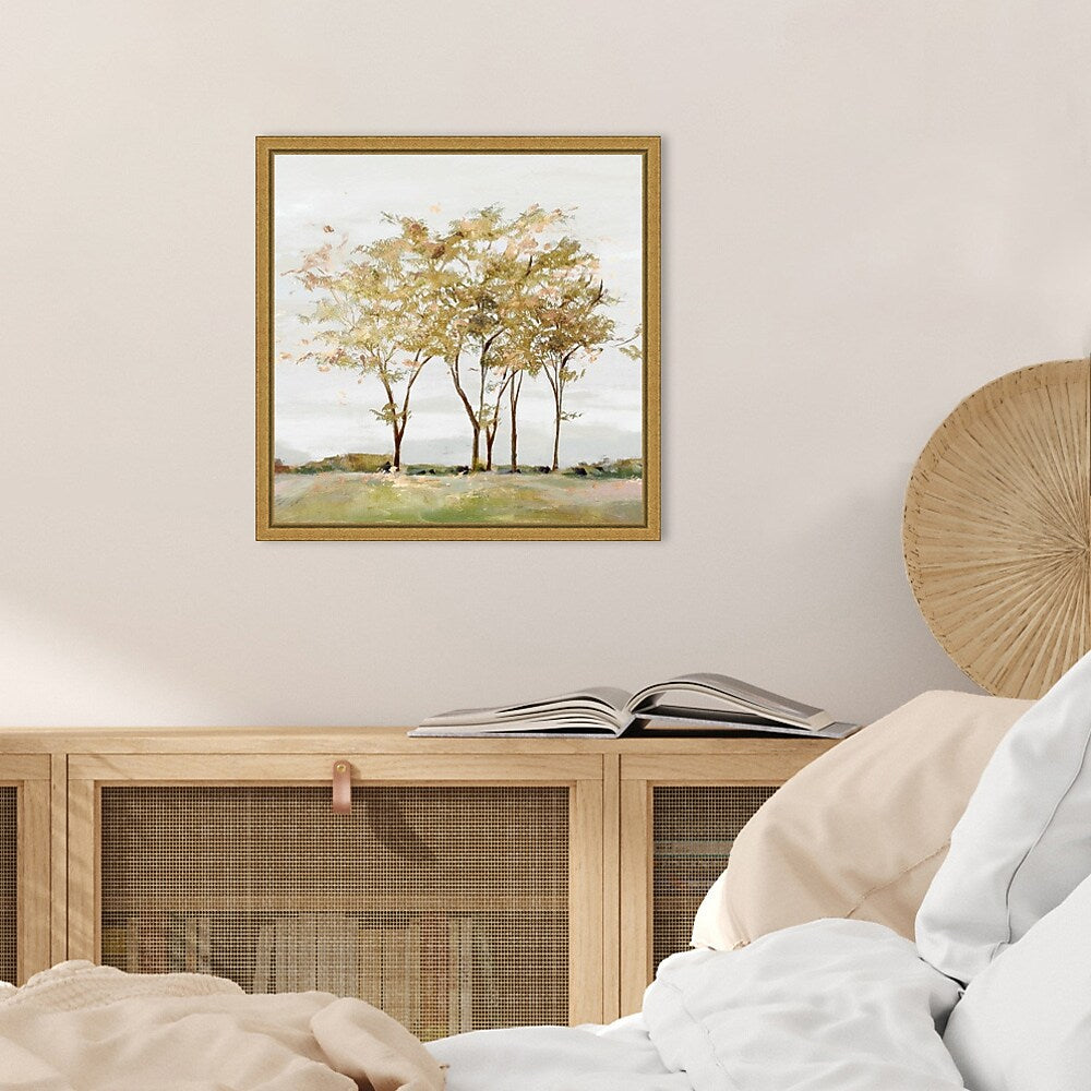 Amanti Art Golden Acre Wood (Trees) by Isabelle Z Framed Canvas Wall Art Print, 16" x 16" (A42675040734)
